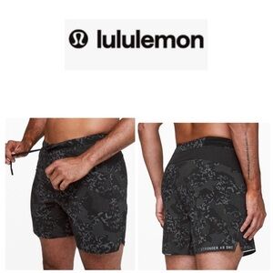 Lululemon Men Black Surge 6" Linerless Barrys Shorts M